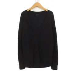 ズッカ zucca カットソー Vネック コットン ウール M 紺 ネイビーのサムネイル