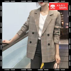 グレンチェック ジャケット レディース 秋 テーラードジャケット オフィスカジュアル こなれ感 韓国風 羽織り ミドル丈 ライトアウター スーツジャケット 通勤 通学 着やせ 長袖 レトロ アウター春秋冬 ビジネスシーン おしゃれ CH6ZMREN-007
