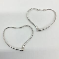 TIFFANY&Co. ティファニー エルサ・ペレッティ オープンハート ミディアム フープピアス 両耳用 スターリングシルバー SV925 Ag925 【中古】ABランク　5_291