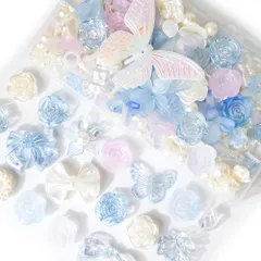 新品 デコパーツ ビーズ ホイップデコ パーツ 【特典ビーズ含む・26セット展開・約110個】 アクリル セット トレカ 硬質ケース デコ 手芸 ハンドメイド デコ 素材 可愛い デコレーション セット アクセサリー 薔薇 パール 貝殻 リボン 蝶 クリア デ