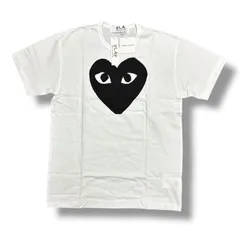 未使用品 PLAY COMME des GARÇONS Printed Heart T-Shirt プリントハートTシャツ 半袖Tシャツ カットソー プレイコムデギャルソン AX-T070-051 ホワイト XL 83307A7