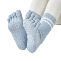 ☆ ライトブルー ☆ 五本指ソックス ストッキング ヨガ 靴下 pmysocks15 5本指ソックス レディース 滑り止め ストッキング ヨガ 靴下 5本指 ソックス ずれ落ちにくい ヨガウェア すべり止め 疲れにくい 軽量 軽い 暖かい 防寒
