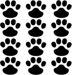 TKY 肉球ステッカー カーステッカー デカール エンブレム アニマル 犬 猫 足跡 車 立体 3D ドレスアップ 12枚 セット(ブラック)