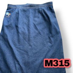 LEONARD FASHION(レオナールファッション)　デニム調　タイトスカート　ネイビー色　Ｍサイズ相当　レディーススカート　管理M315