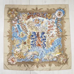 HERMES L'Ile Deserte エルメス 無人島 カレ90 シルク 大判