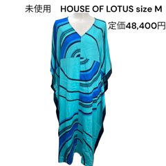 未使用　ハウスオブロータス　HOUSE OF LOTUS サークルプリントカフタンワンピース ロング　M レディース　S5Q596