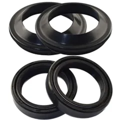 フロントフォーク ダストシール オイルシール 2組 4個 セット 各社共通 汎用タイプ (35x48x11mm)