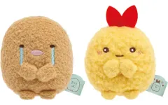 【中古】ぬいぐるみ とんかつ(しくしく)＆えびふらいのしっぽ(きらきら) てのりぬいぐるみセット みんなあつまるんですテーマ 「すみっコぐらし」
