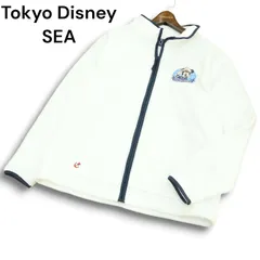 【新品 未使用】 Tokyo Disney SEA 東京ディズニーシー 秋冬 ミッキー★ フリース ジャケット ブルゾン Sz.M メンズ 白