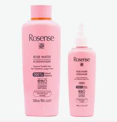 「ローゼンス　ローズウォーター」（化粧水）２ボトル  RW 　★トルコ産・ダマスクローズ天然成分100％    ボトルタイプ300ml +スプレータイプ100ml　各１本（計２本）　商品番号C  /ダマスクローズ/バラのコスメ/美白/