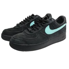 【中古】 NIKE × Tiffany ナイキ × ティファニー AIR FORCE 1 LOW 1837 BLACK エアフォース1 ブラック ティファニーブルー スニーカー DZ1382-001 28cm 1495のサムネイル