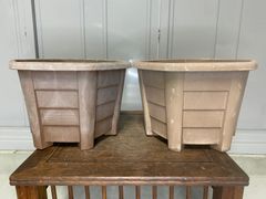 植木鉢　プランター　プラスチック　2点セット　茶色　観葉植物　山野草　多肉植物　草花　花　雑木　サボテン　園芸　鉢　盆栽鉢