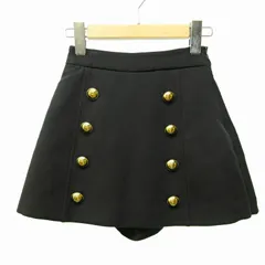 即完売品 Sheller シェリエ フリンジツイードキュロット 黒 ミニ