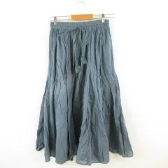 レプシィム ローリーズファーム LEPSIM LOWRYS FARM フレアスカート ロング 青 F *A970