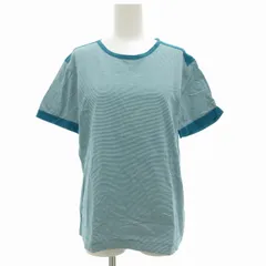 ポールスミスコレクション PAUL SMITH COLLECTION Tシャツ カットソー 半袖 ボーダー 切替 サンプル品 L 青 ブルー 白 ホワイト /GVのサムネイル