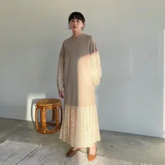 CLANE｜クラネ FLOWER LACE MIX ONE PIECE フラワー レース ミックス  ワンピース