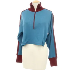 BEAMS BOY - 【中古】ビームスボーイ BEAMS BOY ストレッチ ポリエステル ハーフジップ カットソー ブルーxボルドー【サイズ表記なし（F）】【レディース】 BEAMS BOY - 【中古】ビームスボーイ BEAMS BOY ストレッチ