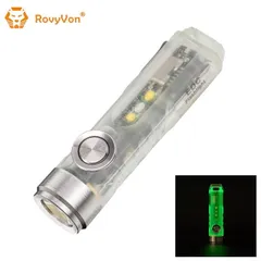 【新品】RovyVon ロビーボン LEDフラッシュライト Aurora A5 蓄光カラー グリーン オーロラ コンパクト 小型 超軽量18g USB Type-C 充電 ヘッドライト ヘッドランプ ランタン エマージェンシー 登山 アウトドア キャンプ トレのサムネイル