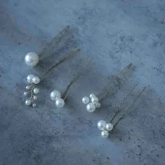 パールピン 5点セット　ヘアアクセサリー 結婚式 パーティー お呼ばれ