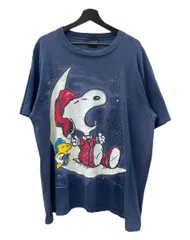 ヴィンテージ vintage 90's 90年代 SNOOPY PEANUTS スヌーピー ピーナツ 両面プリント Changes フェード Tシャツ キャラクター ネイビー XLサイズ 104MT-1228