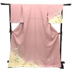 京やB062 正絹 訪問着 附下 付け下げ手描き友禅 作家物　宗 落款入りトールサイズ 裄たっぷり 大きなサイズガード 加工済み フォーマル〜ミフォーマルまで 袷仕立て 仕立て上がり リサイクル着物【未使用】【新古品】