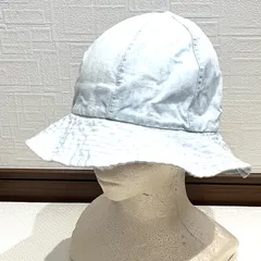 (^w^)b キャップ 帽子 ハット バケットハット 春夏用 デニム素材 薄手 カジュアル タウンユース デイリーユース おしゃれ 日差し防止 シンプル 無地 薄ブルー  80s 90s ヴィンテージ レディース 男女兼用 ユニセックス