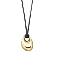 【ゴールド × フリーサイズ】[Cream dot. クリームドット公式] ネックレス レディース ロング レザーコード コード PUレザー 紐 ぷっくり メタル ドロップ フリーアジャスター 長さ調整 大人のサムネイル