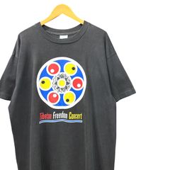 90s ビンテージ Tibetan Freedom Concert フェス 両面プリント バンド Tシャツ XL ブラック 90年代 ロックT バンT