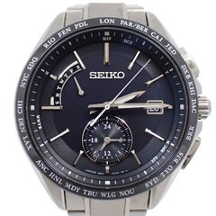 SEIKO セイコー ブライツ フライトエキスパート ソーラー電波 メンズ 腕時計 チタン 黒文字盤 SAGA233 / 8B63-0AA0【いおき質店】