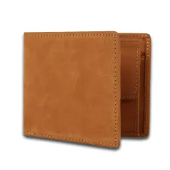 新品 [亀登鞄製作所] 財布 メンズ 2つ折り 二つ折り財布 本革 薄型 （ 経年変化を楽しむ逸品 ） コンパクト 大容量 革 小銭入れ 薄い かさばらない カード ミニ財布 小さい 軽い 軽量 レザー (キャメル)
