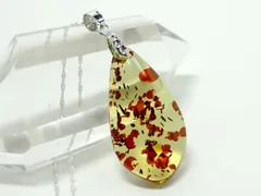 「1点もの 画像現品販売」 天然 アンバー ペンダントトップ 琥珀 ペンダント アクセサリー メンズペンダント