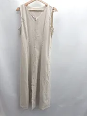 ◇ ⊂◎ ur's ユアーズ ノースリーブ ロング ワンピース サイズM アイボリー系 レディース E  【1411280042090】
