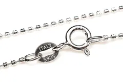 シルバー925 ボールカットチェーン 45cmチェーン ネックレス パワーストーン 天然石 _KZ155