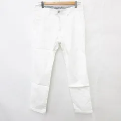 メンズビギ MEN'S BIGI セッティングクラックス SETTING CRACKS パンツ ロング丈 ストレート 綿 白 ホワイト 02のサムネイル