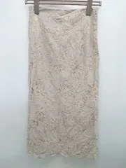 ◇ Doux archives ドゥアルシーヴ レース ロング タイト スカート サイズS ベージュ系 レディース P  【1408200026797】のサムネイル