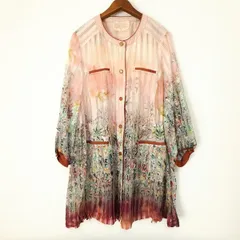 ROSSA インポートロッサ　レース刺繍チュニック　フレア　襟付き　美品 ROSSA インポートロッサ レース刺繍チュニック フレア 襟付き 美品