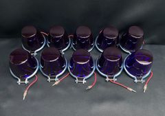 電球式 10個 紫 コスモスマーカー パープル 24V12W ステンレス土台 セット　レトロ　デコトラ　アート 板橋用品製作所 IKK トラック野郎　トラックショップASC CR-PU