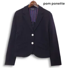 pom ponette ポンポネット 通年 フォーマル テーラード ジャケット ブレザー 紺ブレ Sz.L 160 キッズ 女の子 発表会