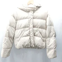 ■ ⊇ dazzlin ダズリン ショート丈 長袖 ダウンジャケット サイズF ライトベージュ系 レディース E  【1503050011419】