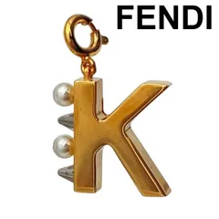 ● フェンディ FENDI エービークリック ABClick イニシャルチャーム K スパイク 装飾 アクセサリー ゴールド色 メタル レディース 5E158