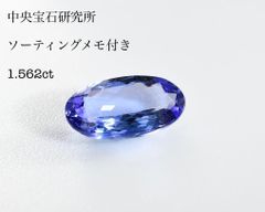 タンザナイト オーバルカット　ブルーゾイサイト 宝石 ルース 裸石 中央宝石研究所 鑑別済(ソーティングメモ付き) 74322