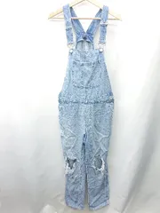 ◇ Θ GAP DENIM ダメージ加工 サロペット サイズM ライトブルー レディース E  【1409100016253】