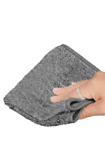 【人気商品】油汚れ クロス キッチンクロス ふきん 【５枚セット×水だけでキレイに！】 (グレー)