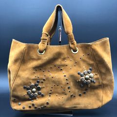 COACH コーチ ポルカドット ターンロック トートバッグ レザー