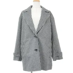 美品 theory luxe セオリーリュクス ウール アウター チェスター コート ミドル ボタン ギンガム チェック オーバーサイズ おしゃれ シンプル きれいめ 大人女子 ブランド 上品 ベーシックのサムネイル