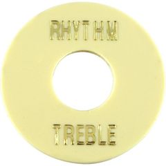スイッチワッシャー Switchwashers - Rhythm / Treble, Gold Lettering, for Les Paul, Cream