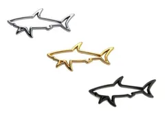 3D ステッカー 立体 車 エンブレム サメ 鮫 シャーク シルバー シール かっこいい ドレスアップ 車用 ロゴ おしゃれ バイク ヘルメット スポーツ レーシング かわいい 誕生日 記念日 select ギフト プレゼント