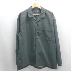 ◇ ⊂◎●未使用● nano universe ナノ ユニバース チェック柄 長袖 シャツ サイズM チャコールグレー メンズ E  【1504240004617】