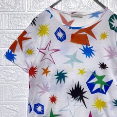 ポールスミス　半袖Tシャツ　マルチカラー　スター　総柄　ホワイト