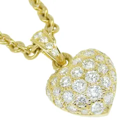 BOUCHERON ブシュロン ハートネックレス K18YG パヴェ
